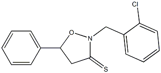 2-(2-Chlorobenzyl)-5-phenylisoxazolidine-3-thione Struktur