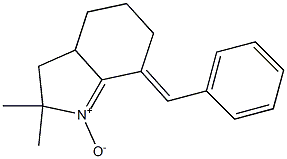 2,2-Dimethyl-3,3a,4,5,6,7-hexahydro-7-benzylidene-2H-indole 1-oxide Struktur