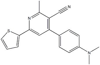 2-Methyl-4-(4-dimethylaminophenyl)-6-(2-thienyl)pyridine-3-carbonitrile Struktur