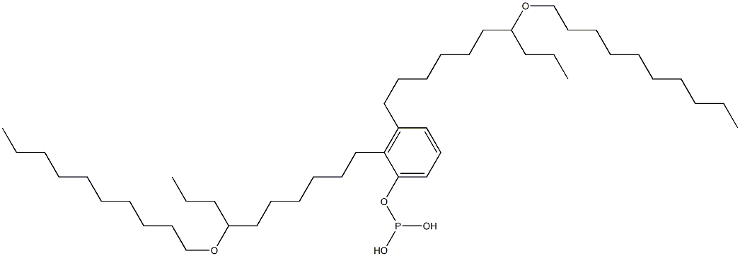 Phosphorous acid bis[7-(decyloxy)decyl]phenyl ester Struktur