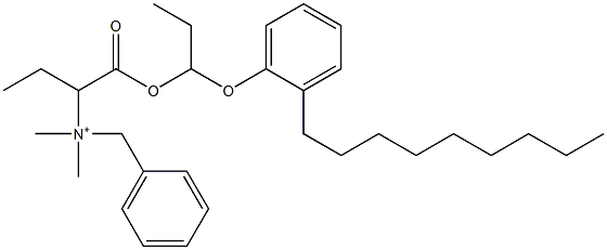 N,N-Dimethyl-N-benzyl-N-[1-[[1-(2-nonylphenyloxy)propyl]oxycarbonyl]propyl]aminium Struktur