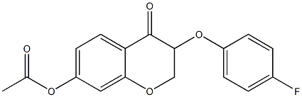 3-(4-Fluorophenoxy)-7-acetoxy-2H-1-benzopyran-4(3H)-one Struktur