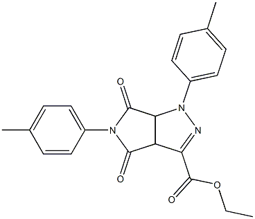 1,3a,4,5,6,6a-Hexahydro-4,6-dioxo-5-(4-methylphenyl)-1-(4-methylphenyl)pyrrolo[3,4-c]pyrazole-3-carboxylic acid ethyl ester Struktur