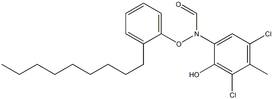 2-(2-Nonylphenoxyformylamino)-4,6-dichloro-5-methylphenol Struktur