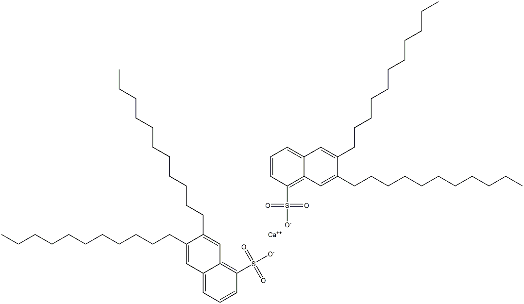 Bis(6,7-diundecyl-1-naphthalenesulfonic acid)calcium salt Struktur