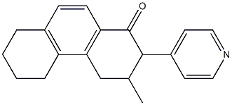 2-(4-Pyridinyl)methyl-3,4,5,6,7,8-hexahydrophenanthren-1(2H)-one Struktur