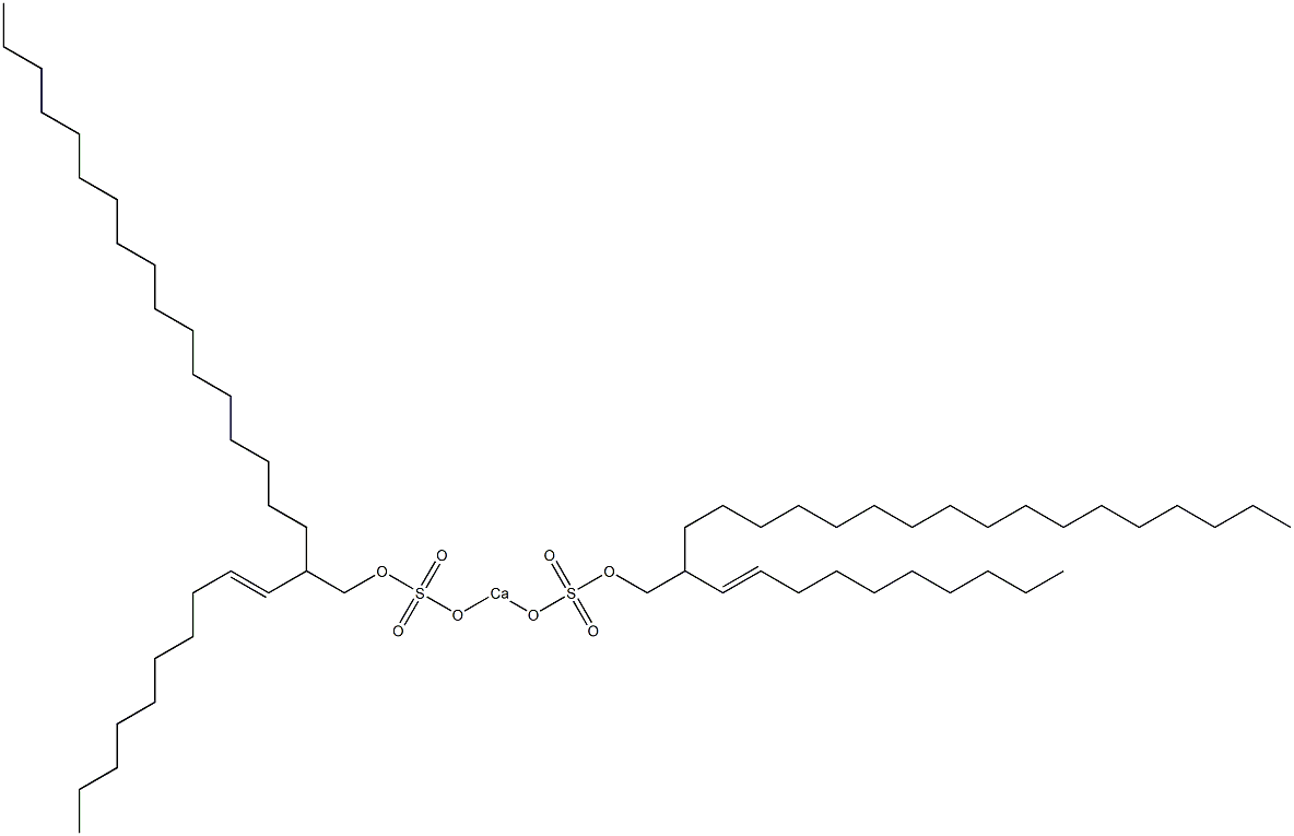 Bis[2-(1-decenyl)nonadecyloxysulfonyloxy]calcium Struktur