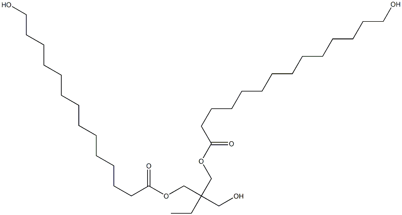 Bis(14-hydroxytetradecanoic acid)2-ethyl-2-(hydroxymethyl)-1,3-propanediyl ester Struktur