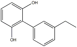 2-(3-Ethylphenyl)-1,3-benzenediol Struktur