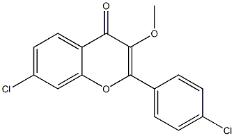 2-(4-Chlorophenyl)-7-chloro-3-methoxy-4H-1-benzopyran-4-one Struktur