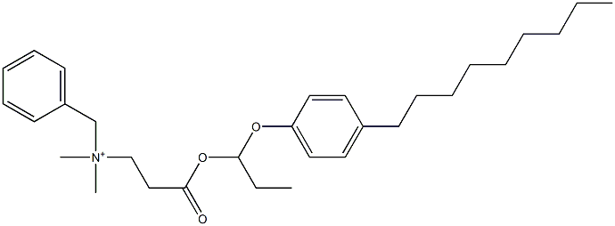 N,N-Dimethyl-N-benzyl-N-[2-[[1-(4-nonylphenyloxy)propyl]oxycarbonyl]ethyl]aminium Struktur