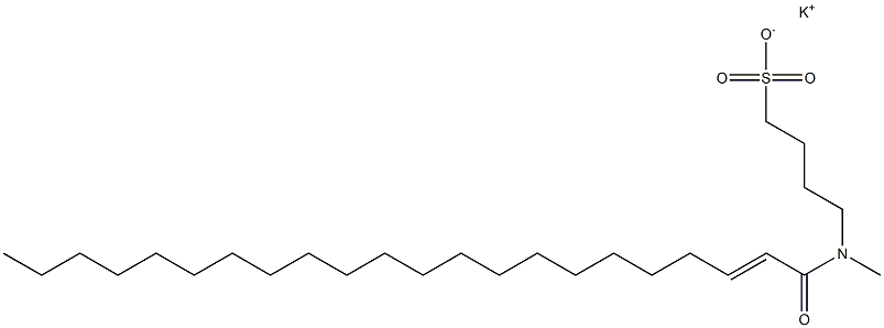 4-[N-(1-Oxo-2-docosen-1-yl)-N-methylamino]-1-butanesulfonic acid potassium salt Struktur