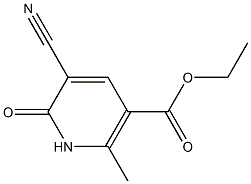 1,2-Dihydro-3-cyano-2-oxo-6-methylpyridine-5-carboxylic acid ethyl ester Struktur