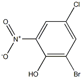 2-Nitro-4-chloro-6-bromophenol Struktur