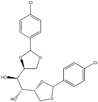 1-O,2-O:5-O,6-O-Bis(4-chlorobenzylidene)-L-glucitol Struktur