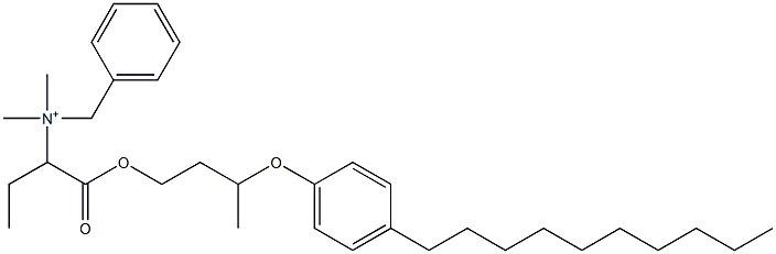 N,N-Dimethyl-N-benzyl-N-[1-[[3-(4-decylphenyloxy)butyl]oxycarbonyl]propyl]aminium Struktur