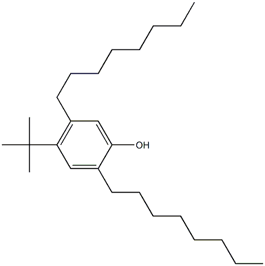 4-tert-Butyl-2,5-dioctylphenol Struktur