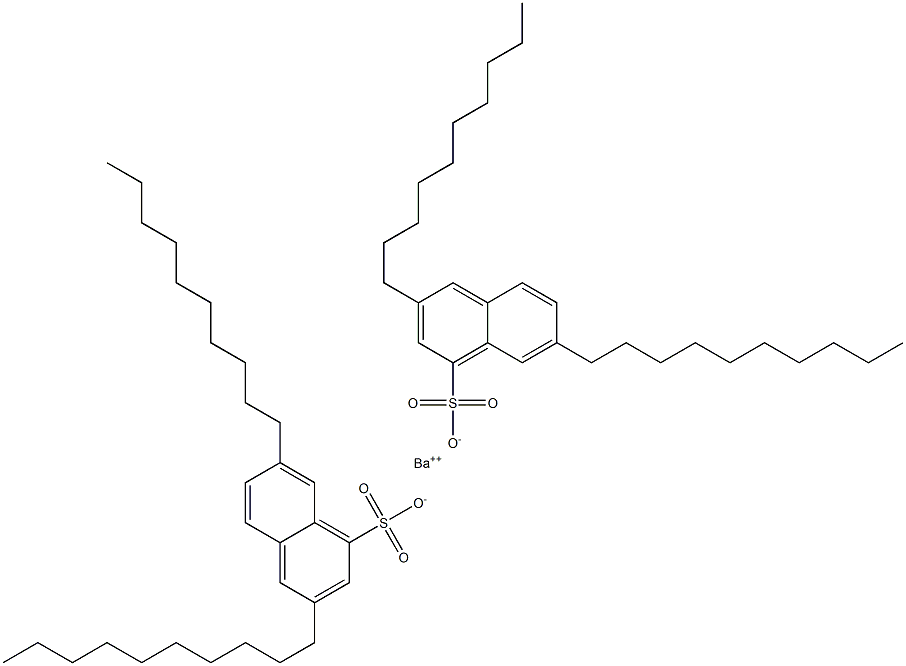 Bis(3,7-didecyl-1-naphthalenesulfonic acid)barium salt Struktur