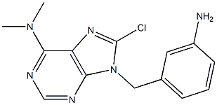 6-Dimethylamino-8-chloro-9-(3-aminobenzyl)-9H-purine Struktur