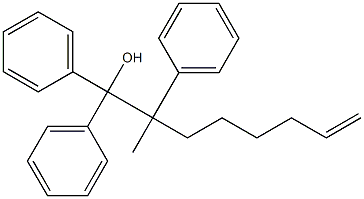 2-Methyl-1,1,2-triphenyl-7-octen-1-ol Struktur