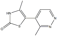 4-Methyl-5-(3-methyl-4-pyridazinyl)thiazol-2(3H)-one Struktur