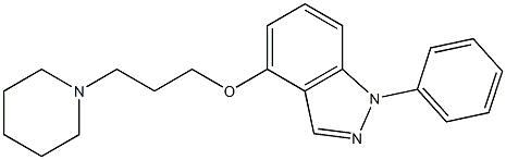 1-Phenyl-4-[3-(piperidin-1-yl)propoxy]-1H-indazole Struktur