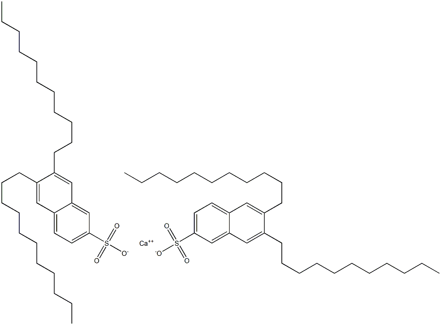 Bis(6,7-diundecyl-2-naphthalenesulfonic acid)calcium salt Struktur