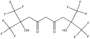 2,8-Bis(trifluoromethyl)-2,8-dihydroxy-1,1,1,9,9,9-hexafluoro-4,6-nonanedione Struktur