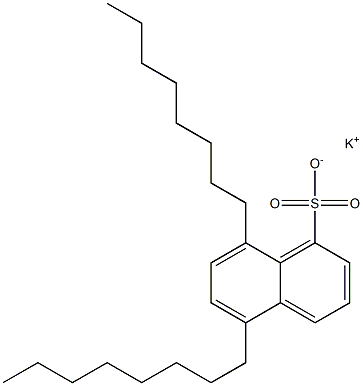 5,8-Dioctyl-1-naphthalenesulfonic acid potassium salt Struktur