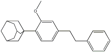 1-(2-Methoxy-4-phenethylphenyl)adamantane Struktur