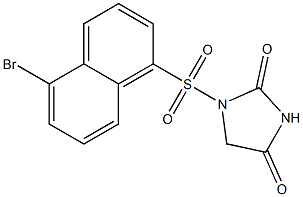 1-[[5-Bromo-1-naphtyl]sulfonyl]imidazolidine-2,4-dione Struktur