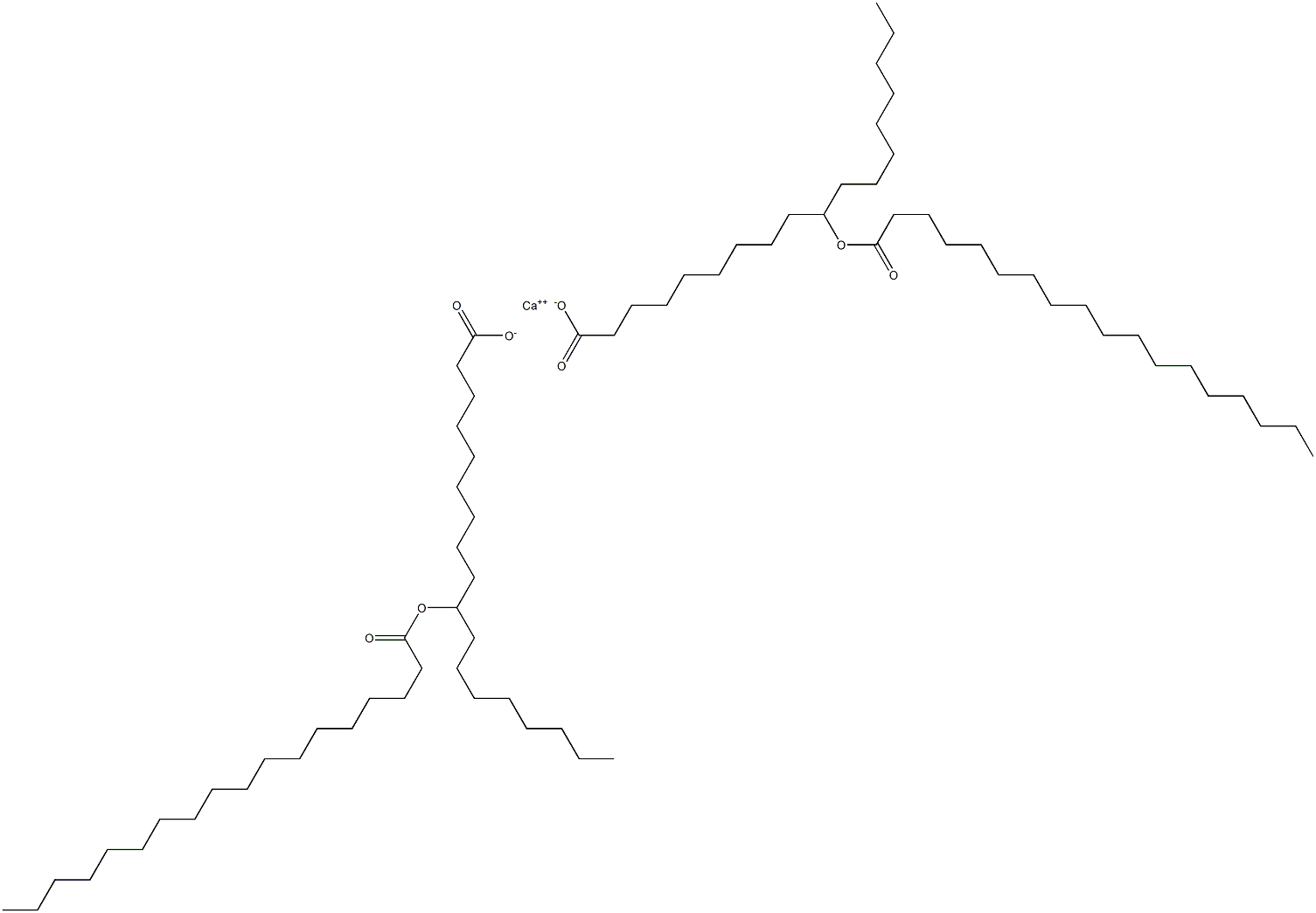 Bis(10-stearoyloxyoctadecanoic acid)calcium salt Struktur