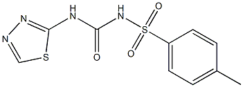 1-(4-Methylphenylsulfonyl)-3-(1,3,4-thiadiazol-2-yl)urea Struktur