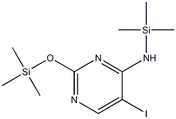 5-Iodo-2-(trimethylsiloxy)-N-(trimethylsilyl)pyrimidin-4-amine Struktur