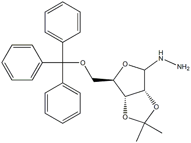 5-O-Trityl-2-O,3-O-(isopropylidene)-1-hydrazino-1-deoxy-D-ribofuranose Struktur