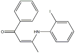 3-(2-Iodophenylamino)-1-phenyl-2-buten-1-one Struktur