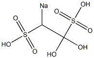 2,2-Dihydroxy-1-sodiosulfoethanesulfonic acid Struktur