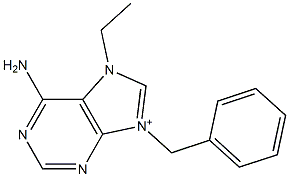 6-Amino-9-benzyl-7-ethyl-7H-purin-9-ium Struktur