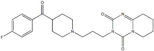 3-[3-[4-(4-Fluorobenzoyl)-1-piperidinyl]propyl]-6,7,8,9-tetrahydro-2H-pyrido[1,2-a]-1,3,5-triazine-2,4(3H)-dione Struktur