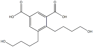 4,5-Bis(4-hydroxybutyl)isophthalic acid Struktur