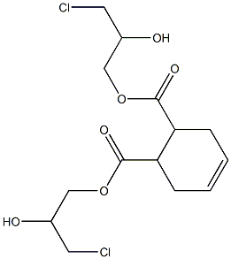 4-Cyclohexene-1,2-dicarboxylic acid bis(3-chloro-2-hydroxypropyl) ester Struktur