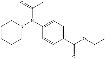 4-[N-(1-Piperidinyl)-N-acetylamino]benzoic acid ethyl ester Struktur