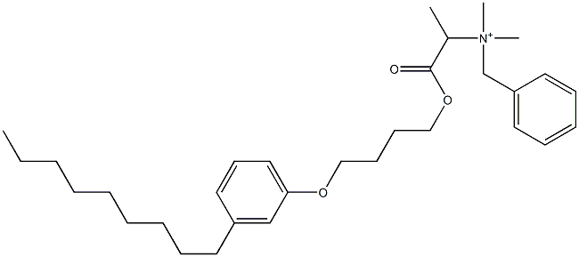 N,N-Dimethyl-N-benzyl-N-[1-[[4-(3-nonylphenyloxy)butyl]oxycarbonyl]ethyl]aminium Struktur