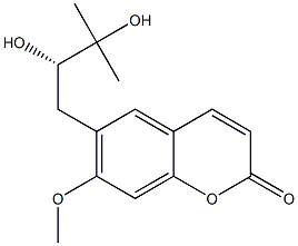 6-[(2S)-2,3-Dihydroxy-3-methylbutyl]-7-methoxy-2H-1-benzopyran-2-one Struktur