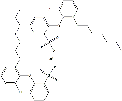 Bis(2'-hydroxy-6'-heptyl[oxybisbenzene]-2-sulfonic acid)calcium salt Struktur