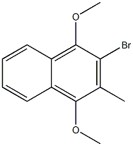 1,4-Dimethoxy-2-bromo-3-methylnaphthalene Struktur