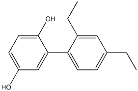 2-(2,4-Diethylphenyl)benzene-1,4-diol Struktur