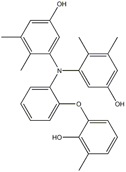 N,N-Bis(5-hydroxy-2,3-dimethylphenyl)-2-(2-hydroxy-3-methylphenoxy)benzenamine Struktur