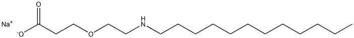 3-[2-(Dodecylamino)ethoxy]propionic acid sodium salt Struktur