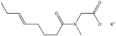 N-Methyl-N-(5-octenoyl)aminoacetic acid potassium salt Struktur